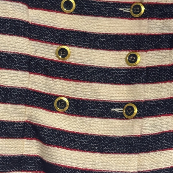 Cabi Cruise Jacket Nautical Striped Blazer Navy Red White Double Breasted Size 6 - Picture 4 of 9